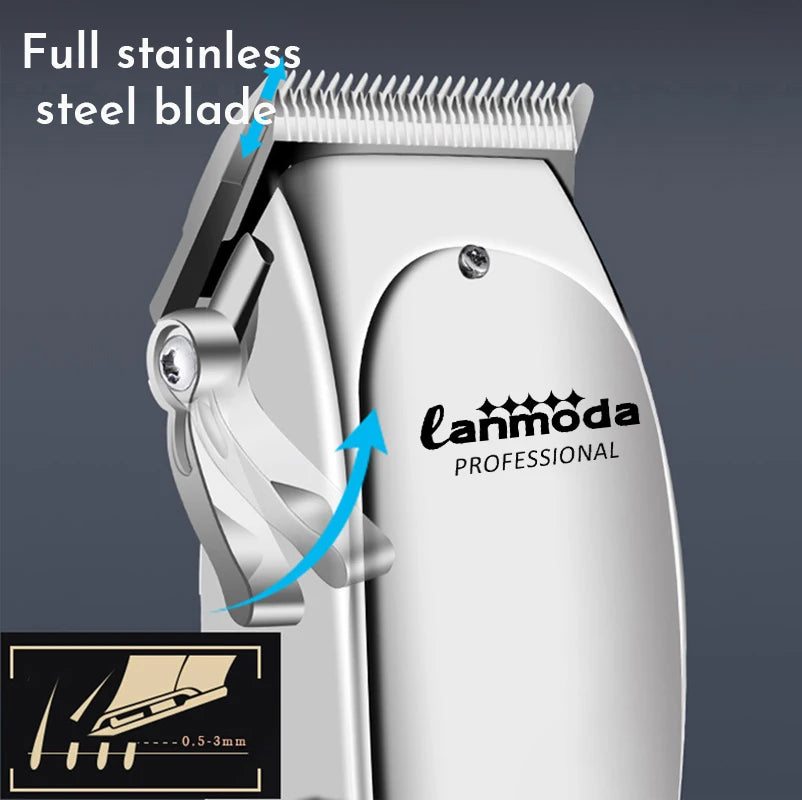 Professional Hair Clipper for Barber Electric Haircut Machine Men Hair Cutter Grooming Kit Beard Trimmer High Power Men's Shaver