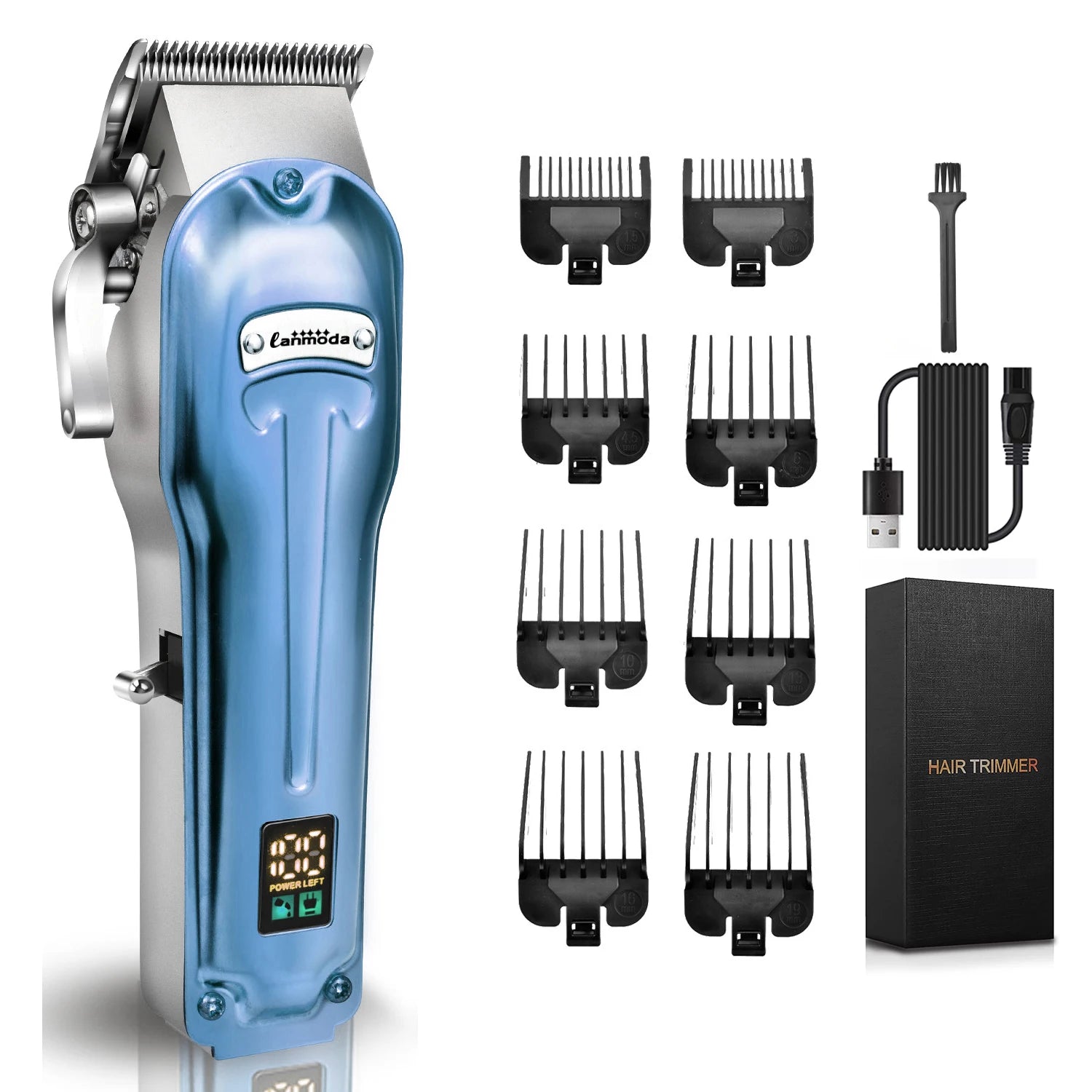 Professional Hair Cutting Machine Hair Cutter Kit Cordless Barber Clipper Set with LED Display Hair Clippers for Men Trimmer